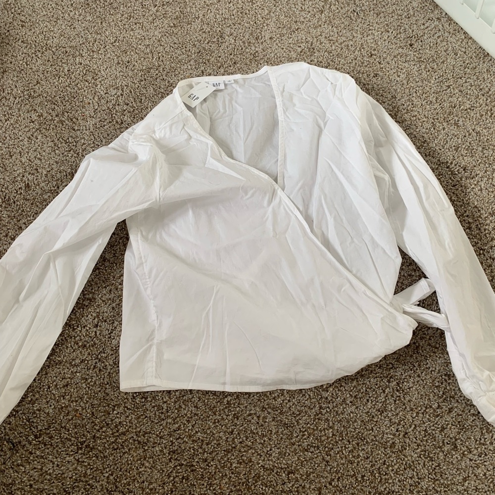 GAP Long-Sleeved Wrap Blouse NWT